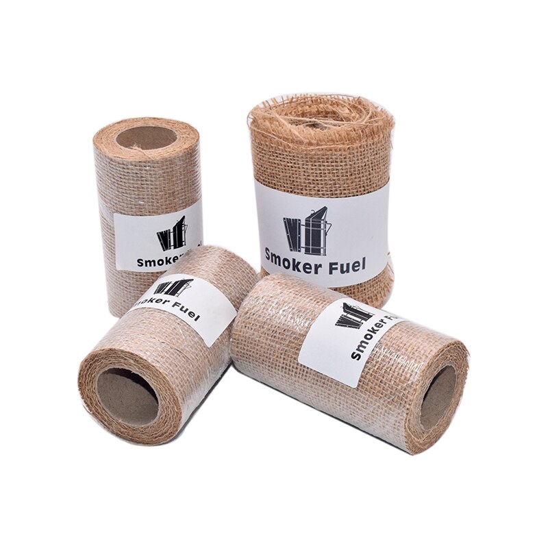 Ahumador de abejas de arpillera, rodillo de 300CM, combustible, limpiador de apicultura, humo menos irritante para las abejas: 6 Rollers Fuels