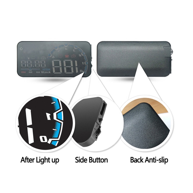 Car Electronics Head Up Display Speedometer Hud Projector On Windshield GPS Speedometer GPS HUD Obd2 Information Display Module