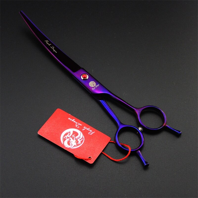 Japan 440C Pet Grooming Scissors Set 7 Inch Dog Shears Hair Cutting Thinning Curved Scissors