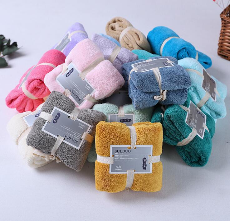 Japanese warp knitted polyester coral fabric towels super absorbent and quick drying towels hotel towels