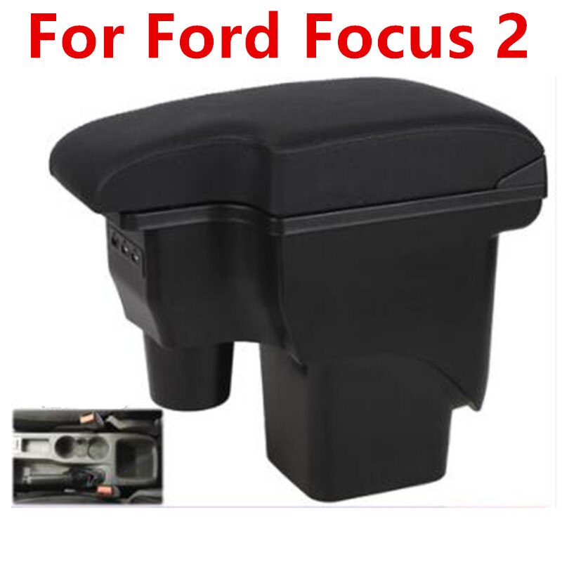 Til ford focus 2 armlæneboks central butik  mk2 indholdsboks produkter indvendigt armlæn opbevaring bil-styling tilbehør dele