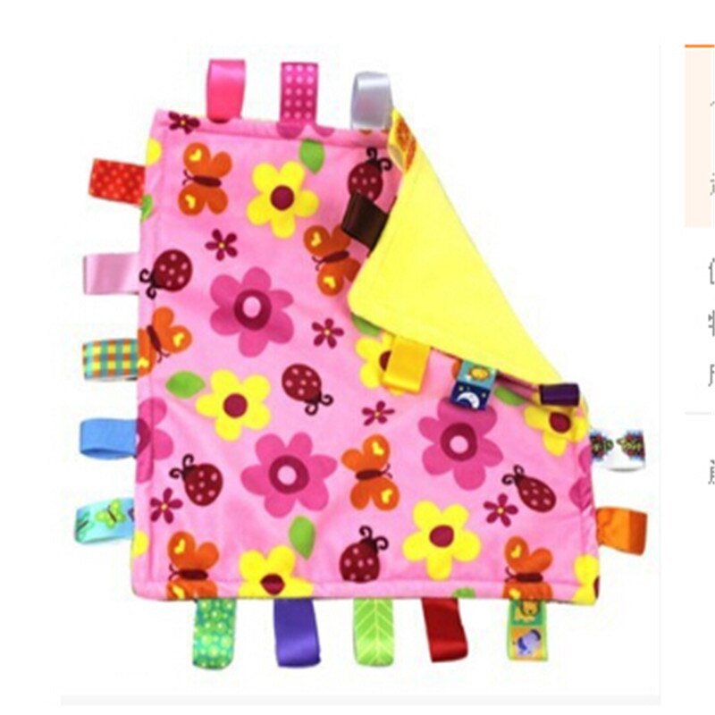 27*27 CENTIMETRI super morbido di Crepitio Del bambino 0M + Peluche Lenire Educativi Giocattolo Asciugamano Confortante Coperta di Sicurezza: fiore