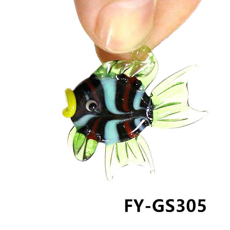 Flottant verre clair bulle boule assorti mignon miniature marine poisson figurine charm pendentif pour aquarium aquarium aquarium aquarium aquarium décoration accessoires: vert clair
