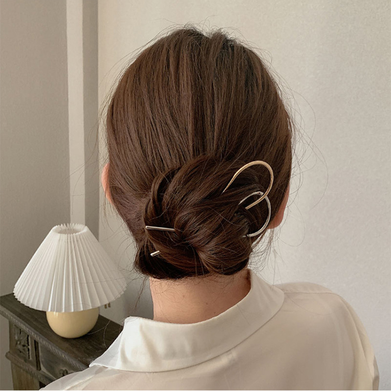 Pinzas simples para el cabello en forma de U, horquillas para mujer, pasadores de Metal, herramientas de peinado nupcial, accesorios para hacer moños