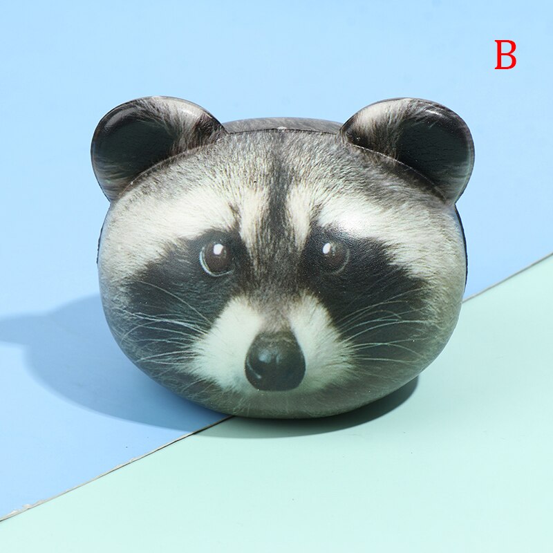 Gesimuleerde kleurenprint panda hoofd langzaam stuiterend dierenhoofd decompressie speelgoed: 2