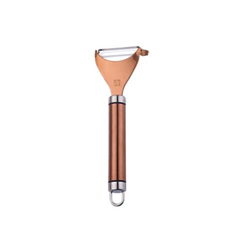 De acero inoxidable pelador de patatas zanahoria pepino cuchillo de pelar fruta raspador de peladora cepilladora de pelar de la herramienta: Y type golden
