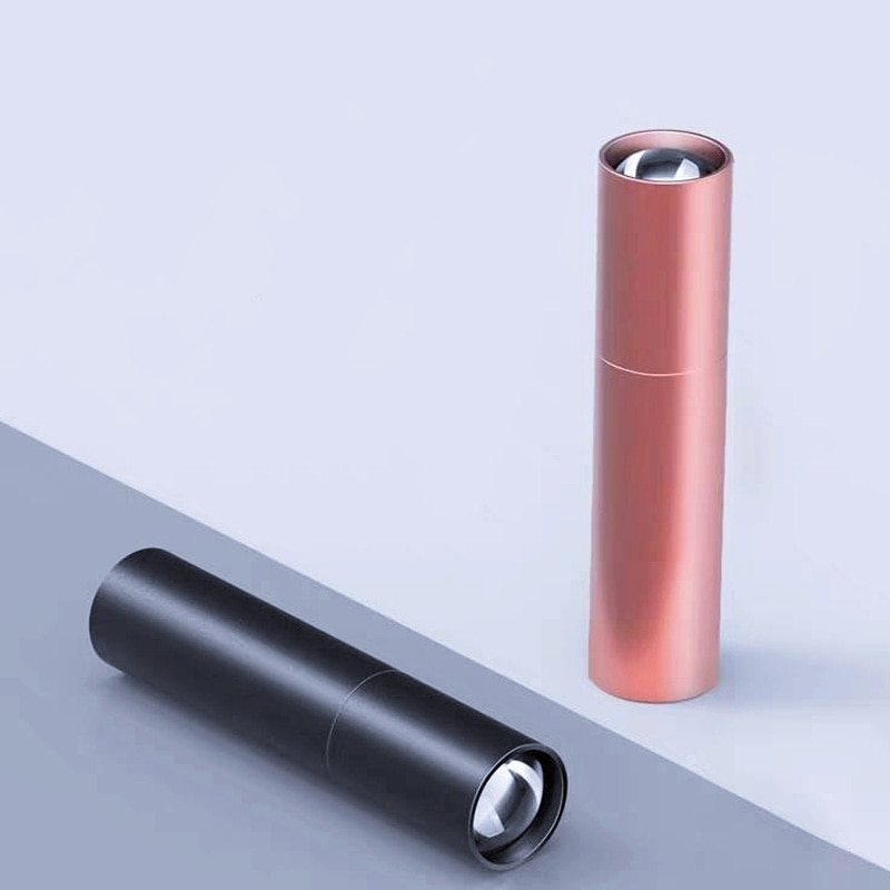 Linterna de luz estroboscópica para defensa personal, miniluz intermitente recargable con USB para mujeres y niños