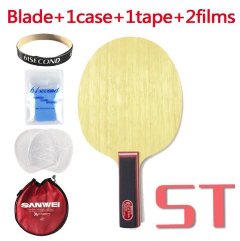 Originele Sanwei Fextra 7 Tafeltennis Blade (7 Ply Hout) Nordic 7 Racket Ping Pong Bat Paddle: ST with YRM case