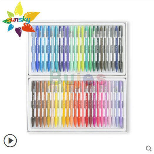 Monami 24/36/48 farve fiber pen akvarel vandbaseret fin linjemarkering akvarel pen boks sæt kunstforsyninger