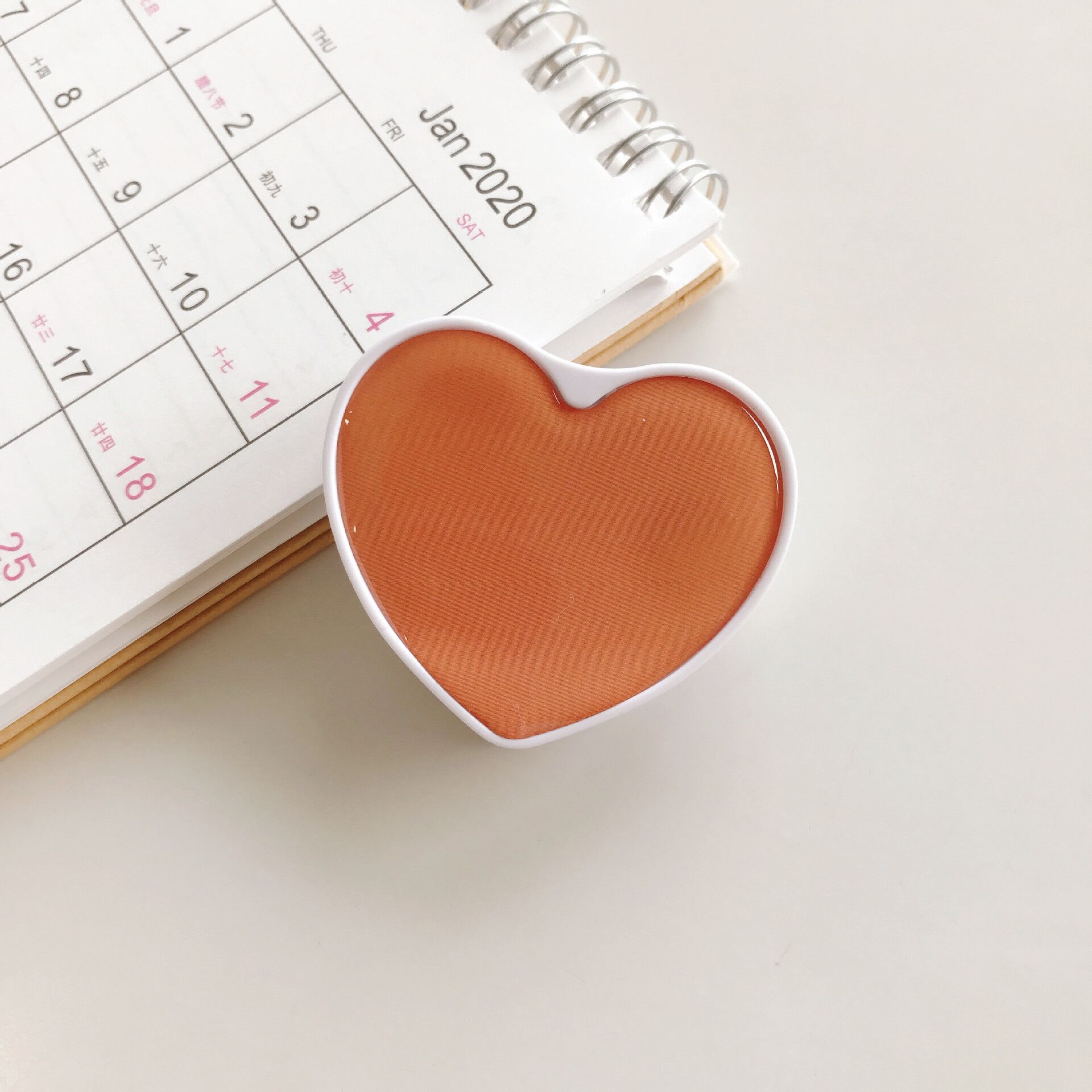 Rotatable gutta percha fold ring finger grip mobile phone holder for iphone xiaomi huawei case Heart shape holder stand bracket: Picture color10