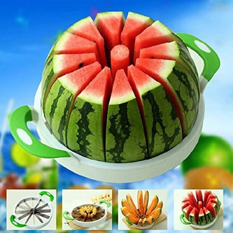 Watermeloen Slicer 30.5Cm Grote Rvs Fruit Meloen Slicer Cutter Peeler Corer Server Voor Thuis