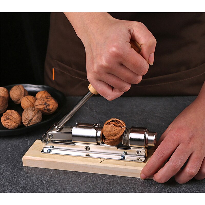 Manual Stainless Steel Nut Cracker Mechanical Sheller Kitchen Tools Pecan Filbert Walnut Nutcracker Fast Opener Nutcracker Clamp