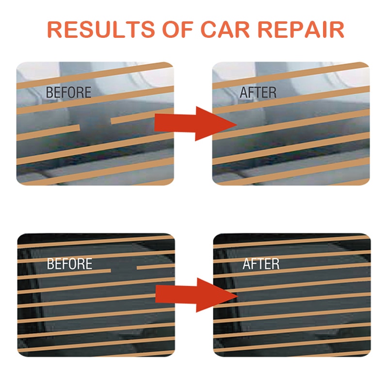 VISBELLA DIY Rear Window Defogger Repair Kit Repair the Mist Line of Auto Rear Window Glass Fix Broken Defogger Grid Lines