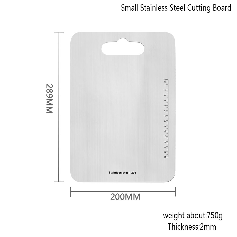 XYj planche à découper, couteau en acier inoxydable, planche à découper pour bloc de boucherie de viande, service antimicrobien robuste: E.289mm a cut board