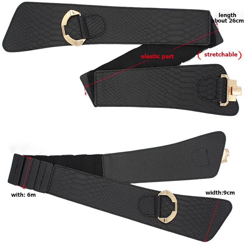 Ceinture de hanche large en cuir PU pour femmes et filles, ceinture élastique pour dames, accessoires de robe de ,