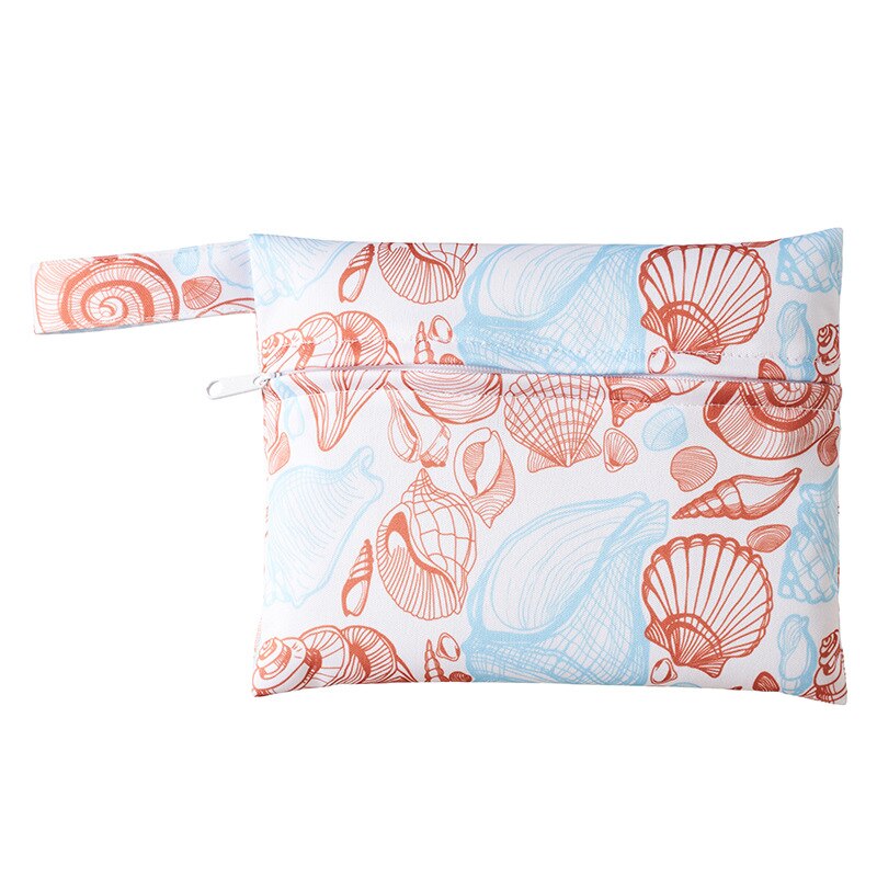 Mini Dry Wet Bag Herbruikbare Wetbag Voor Maandverband Verpleging Pads Enkele Pocket Waterdichte Pul Rits Reizen Wandelwagen Zak 14*18Cm: ZQG-MB-15