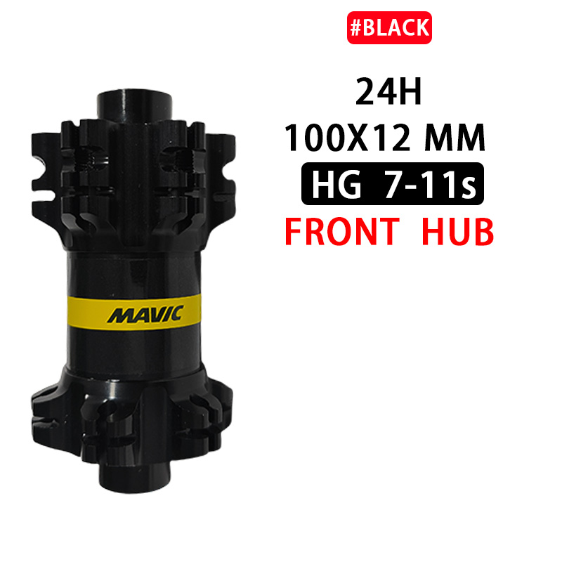 6 Bearing Mtb/Road Bike hub Front Rear 20 24 Holes V Brake Disc Brake QR Thru Bicycle hubs Compatible 7-11 Speed Cassette: MULTI