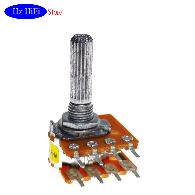 1Pcs-10 Stuks 100K RV16AR-25mm Dual-Unit Rotary Potentiometers Tw Alpha B100K WH148 RK16 8PIN