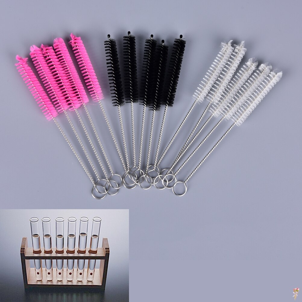 5 Stks/set 140Mm Lange Lab Chemie Reageerbuis Fles Reiniging Borstels Cleaner Laboratory Supplies Drinken Stro Schoon Borstels
