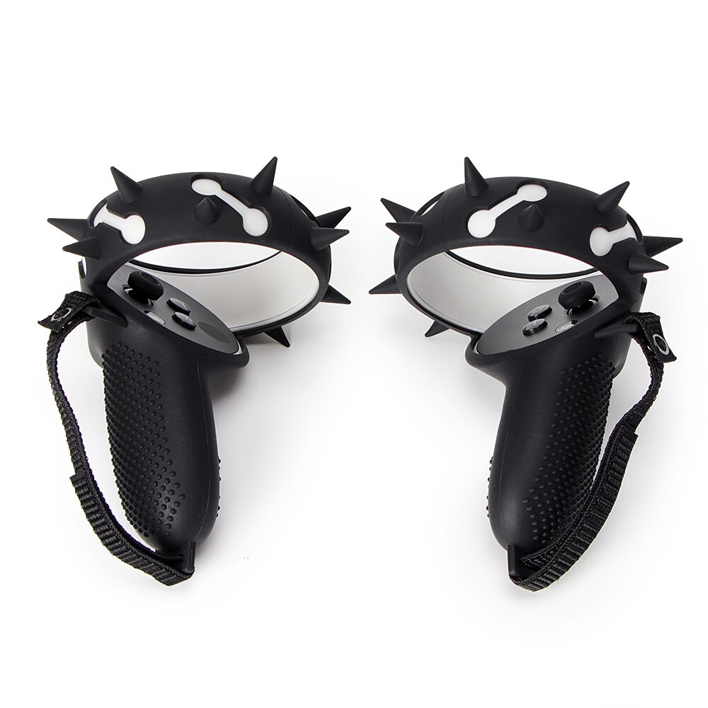 Beschermhoes Voor Oculus Quest 2 Vr Touch Controller Cover Met Knuckle Band Handvat Cover Voor Oculus Quest 2 Vr accessoires: Type 2 Black
