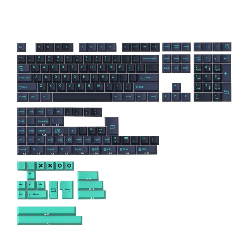 173 pcs keycaps gmk double shot keycap diy for cherry mx mechanical keyboard  t84c