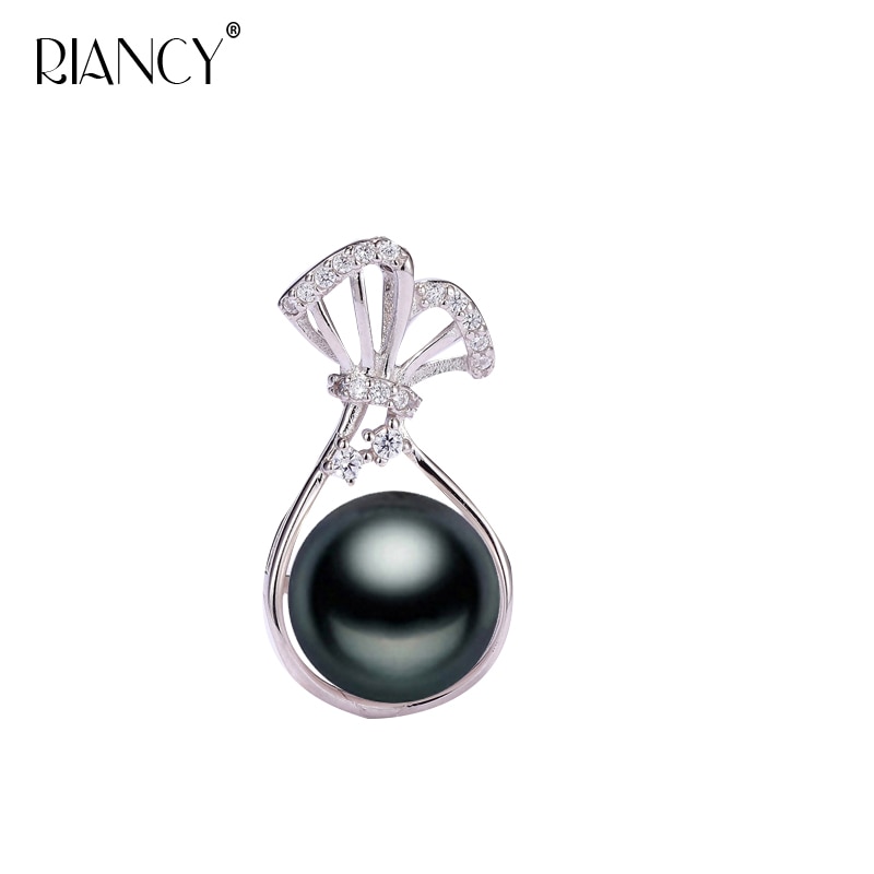 natural Freshwater black pearl pendant for women fine bridal pearl pandents necklace chain