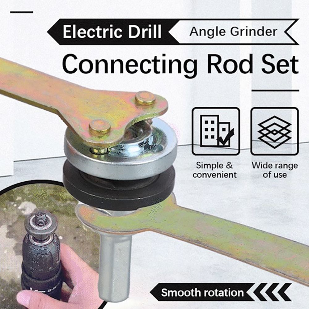 Juego de amoladora angular de conversión de taladro eléctrico, biela de Metal para cortar disco, rueda de pulido, herramienta adaptadora de soporte de mango