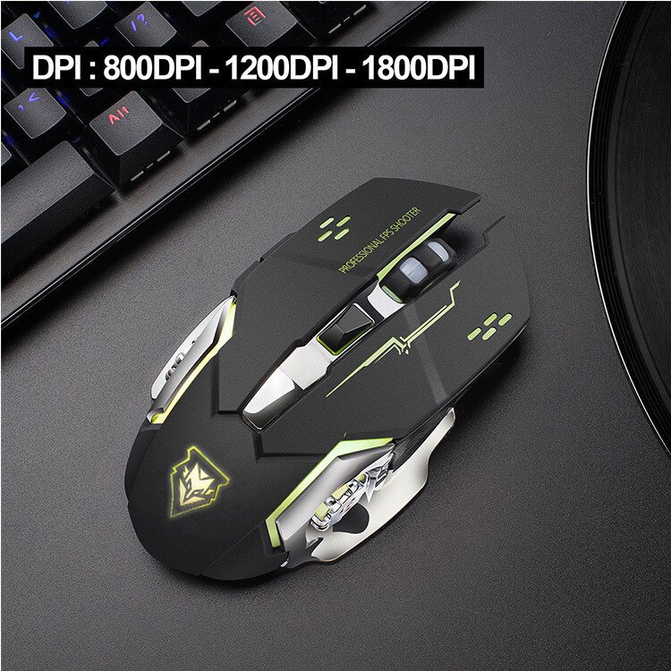 Draadloze Muis Oplaadbare Gaming Muis Mute Lichtgevende 2.4Ghz Opto-Elektronische Computer Muis Accessoires Desktop Laptop Muis