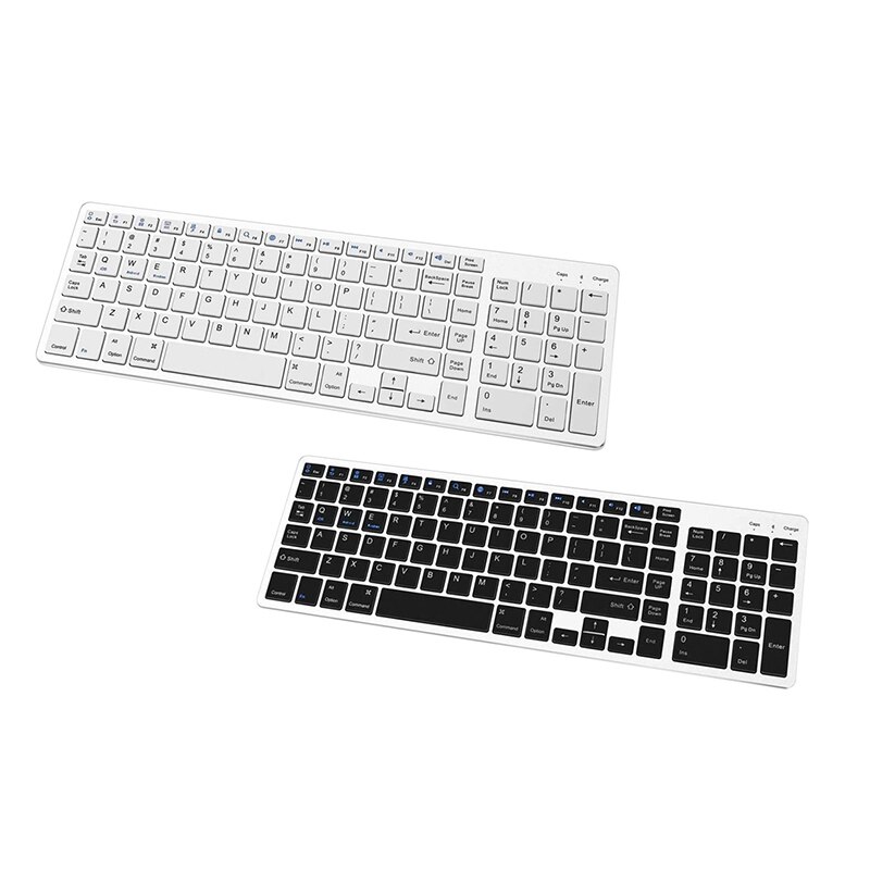 Wiederaufladbare, tragbare bluetooth-tastatur mit nummernblock für laptop, pc, tablet, windows, ios und android