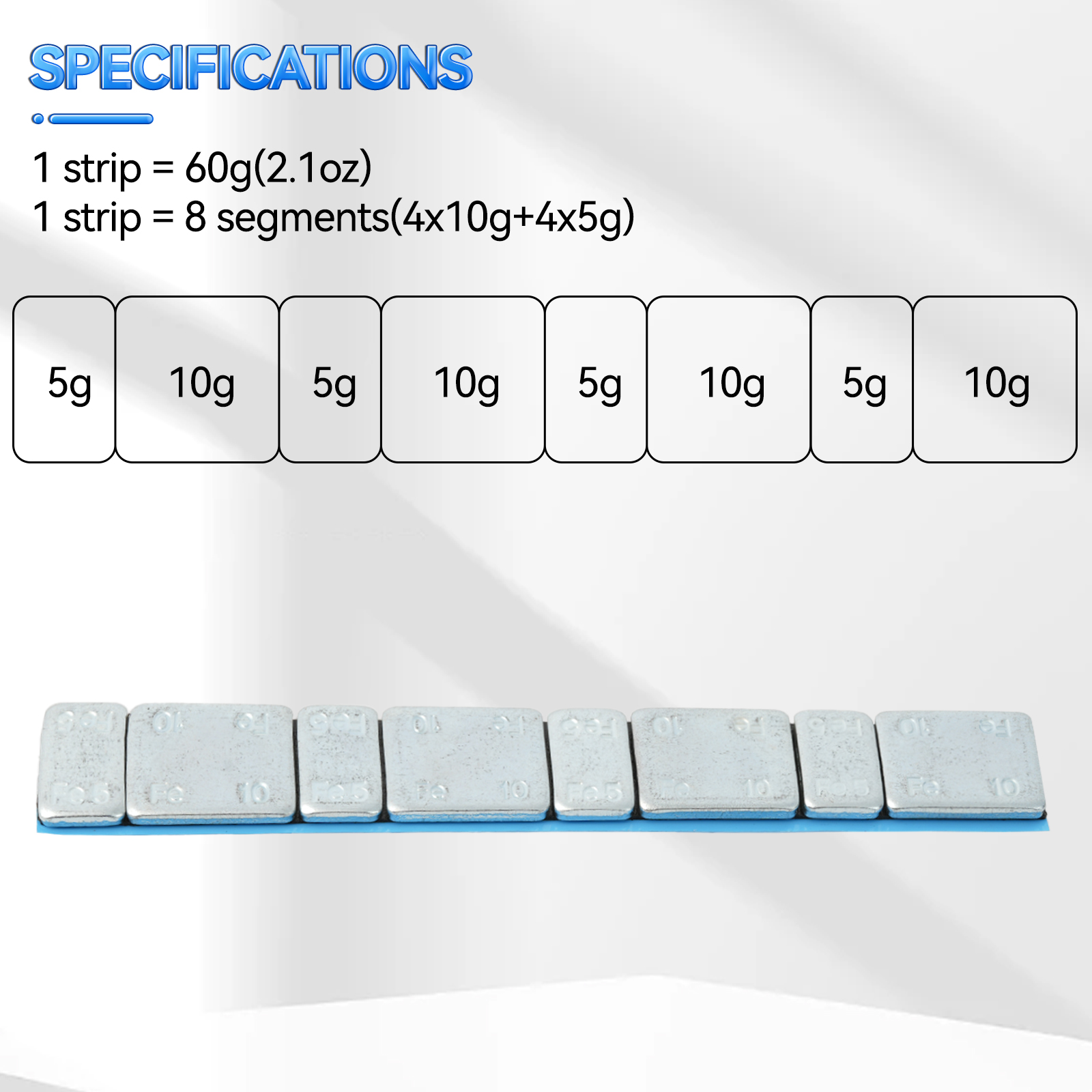 Tire Adhesive Balancer Iron 300g 40Pcs/lot Wheel Balance Weight Universal For Car Motorcycle Bike Auto Tyre Hub Block 5g/10g