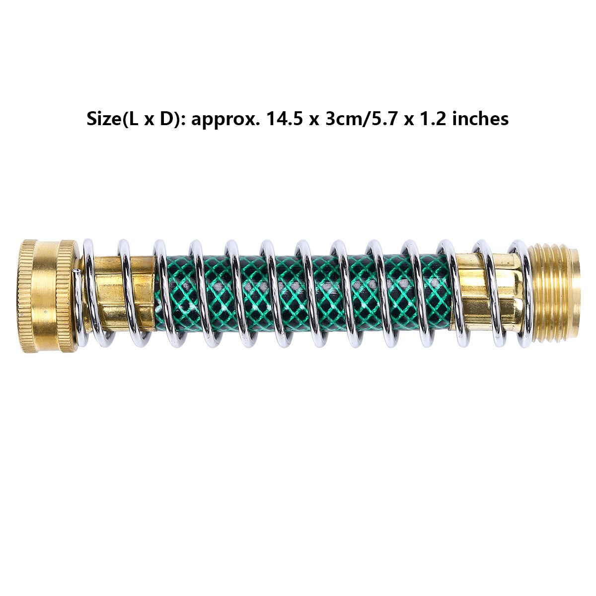 Antileak Metal Spring Guard Garden Hose Kink Protector Heavy Duty Brass Couplings Connector Watering Pipe Extension Adapter Tool