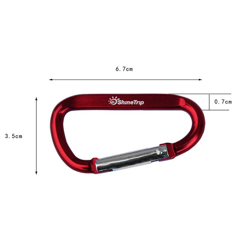 Outdoor Climbing Aluminium Alloy D Shape Buckle Carabiner Survial Key Chain Climb Hook Clip Backpack Buckle Keychain 1pc