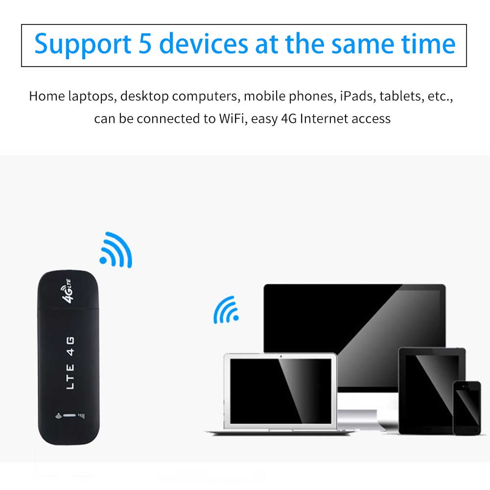 USB Modem 4G LTE High Speed Wireless Mobile Dongle Stable Portable Home Office Wifi Router SIM Card Network Adapter