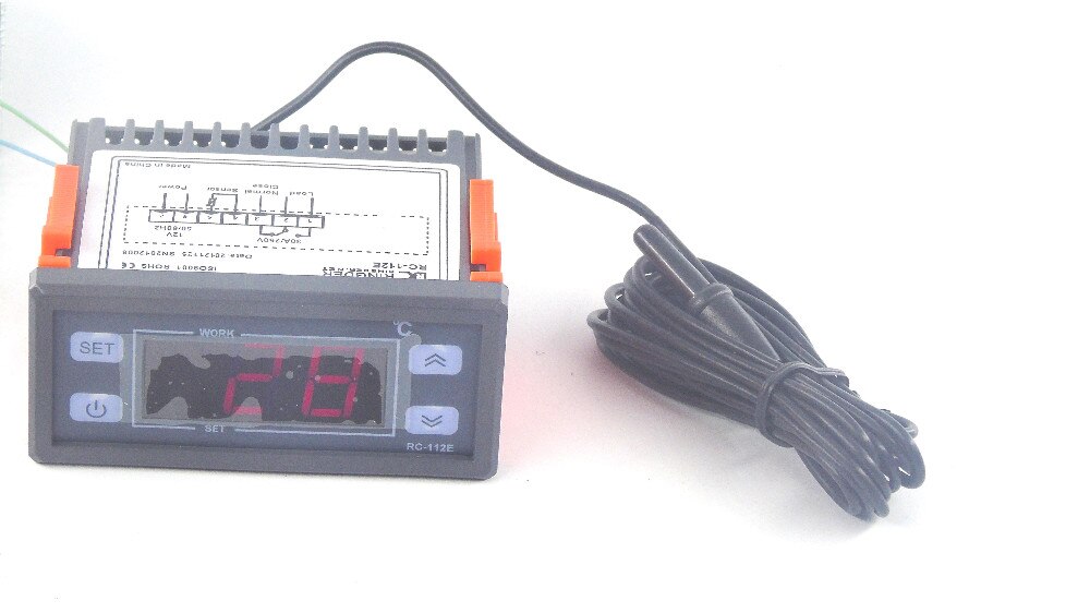 Relay output 250V 30A 10a 12V 24v 110v 220v powe Microcomputer Thermostat with sensor