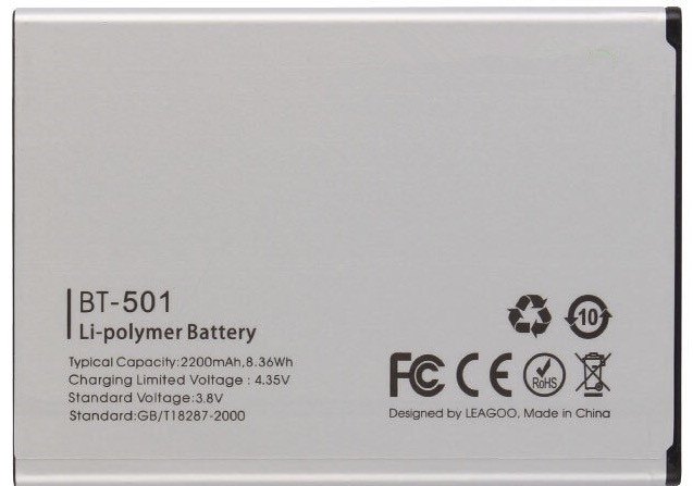 MLLSE Batterij BT-501 BT501 100% Hoogwaardige 2200 mAh Back-up Batterij voor LEAGOO Alfa 5 Smartphone
