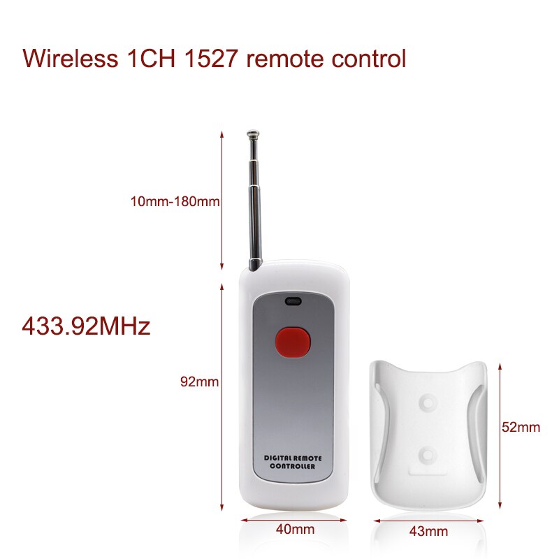 High Power 433MHz Radio Frequency Remote Control 85V~220V 1 Relay Receiver Wireless Remote Control Factory Farm Ventilation Pump