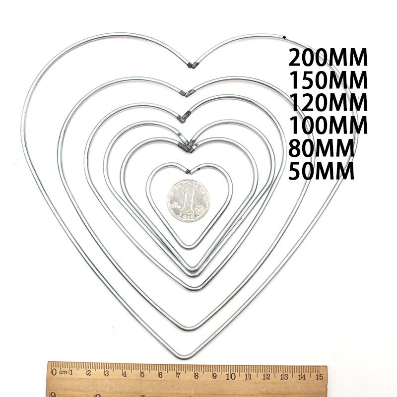 Anneau attrape-rêve en métal, pentagramme, licorne, cœur, macramé, artisanat, bricolage, carillon de mariage, accessoire suspendu: 1
