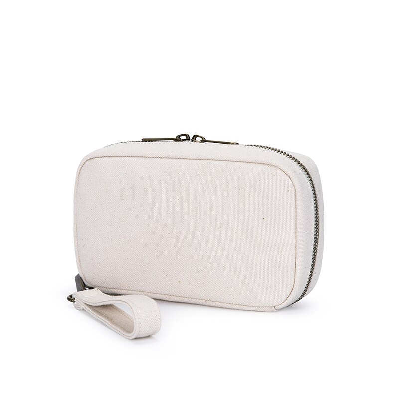 Canvas Clutch Bag voor Vrouwen Eenvoudig Dames Handtassen Canvas Clutch Portemonnee met Polsbandje Pols Zak