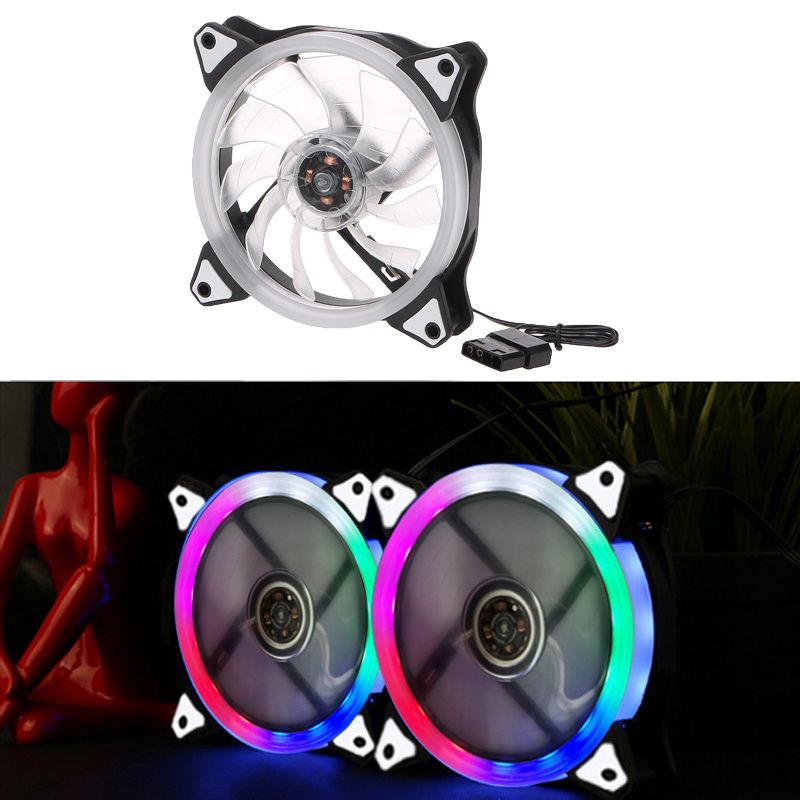 Dc 12V 3 + 4 Pin 120X120X25Mm Led Fan Rgb 12025 Pc Computer Case cooling Radiator