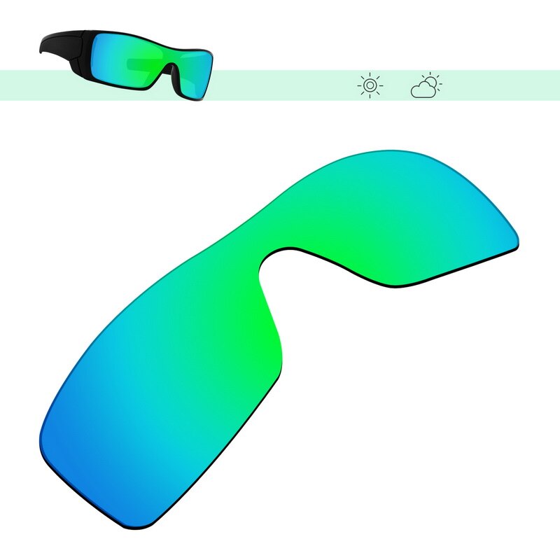 Glintbay – lentilles de lunettes de soleil polarisées de remplacement, pour Oakley Batwolf, plusieurs Options: Green Mirror