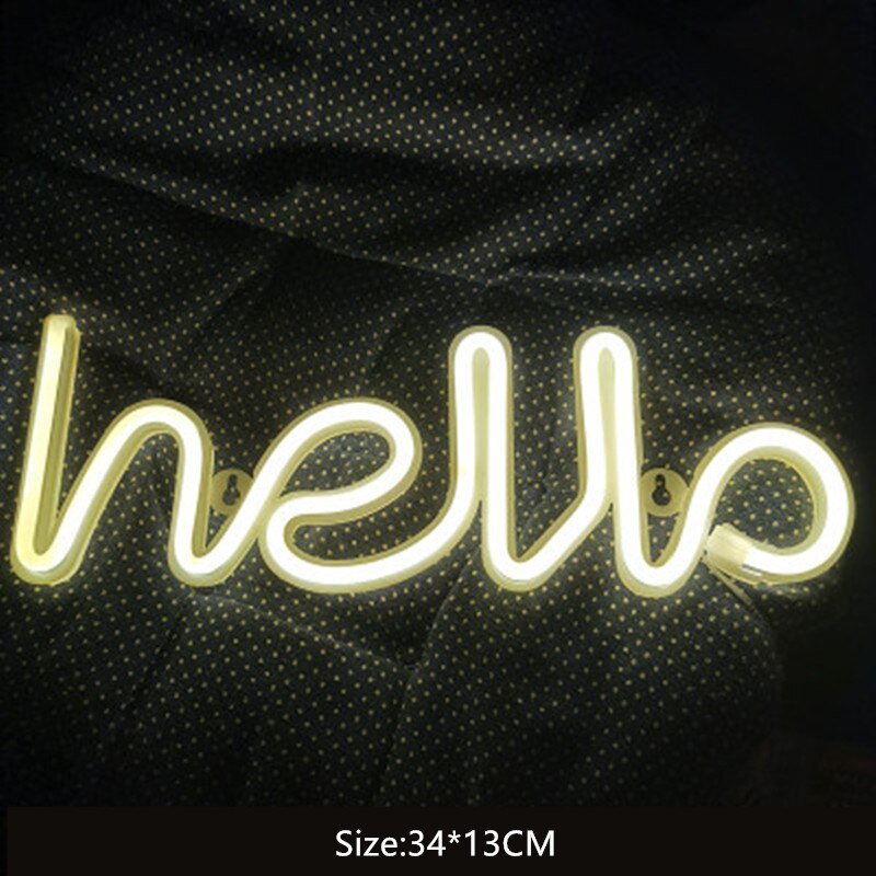 Hej neonskylt led neonljus företag butik skylt neon pub för butik butik hem jul vägg dekor färgglad gul anpassad