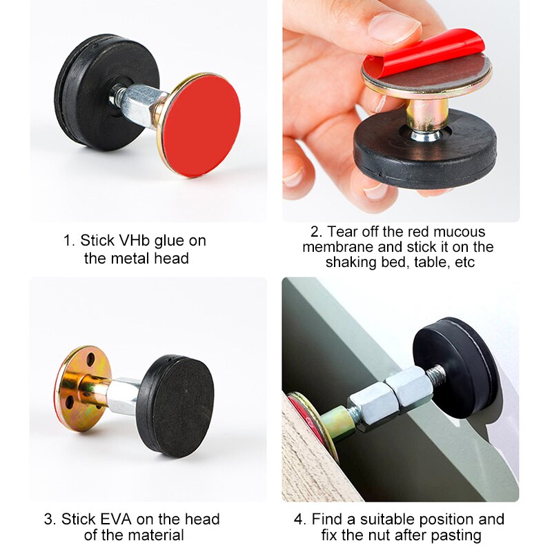 2pcs Adjustable Threaded Bed Frame Holder Anti-Shake Tool for Bed Telescopic Support for Room Wall SLC88