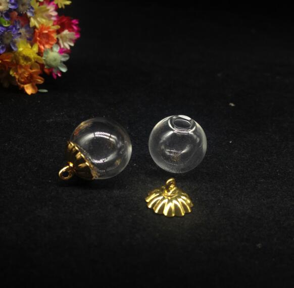5 14mm esferas de cristal con cuentas mixtas, accesorios para tapa, dijes, colgantes para frascos de cristal, tapas de cristal, frascos, collares
