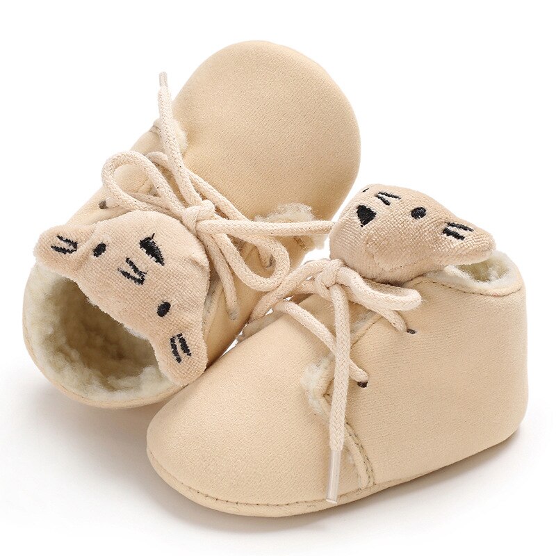 Schattige Kleine tijger Winter Sneeuw Baby laarzen Crib Bebe Jongens Meisjes Super Warm Houden Pu Baby Peuter schoenen kant -up booties
