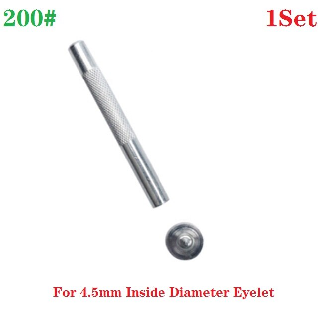Tee itse nahkainen asennuspainike vahva ontto rei'itysläpivienti metallisilmukat hyvä kankaalle kenkä vaatteet nahka (3-20mm): 4.5 mm 200