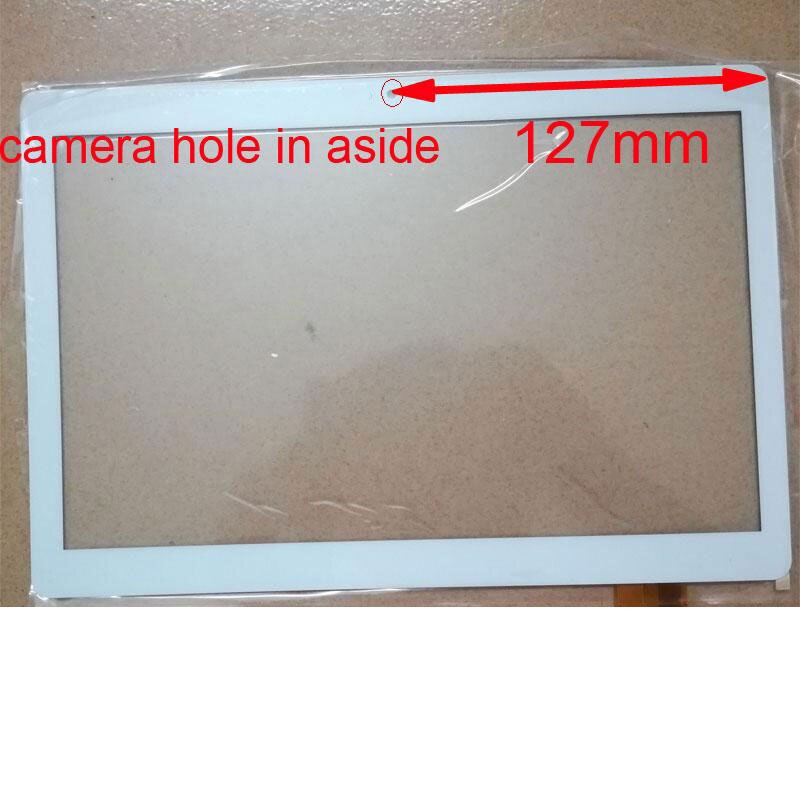 Biały lub czarny 10 cal nowy ekran dotykowy dla banque de france Tablet CH-1096A1 FPC276 V02 digitizer panel dotykowy wymiana czujnika szklanego: white hole aside