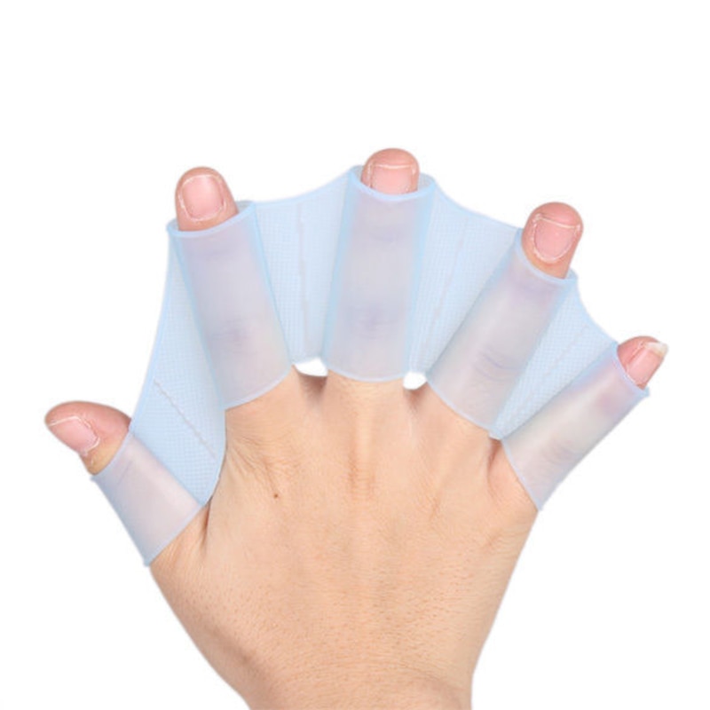 1 paire natation entraînement mains palmées pour hommes femmes enfant Silicone demi doigt main palmes gants ENA88