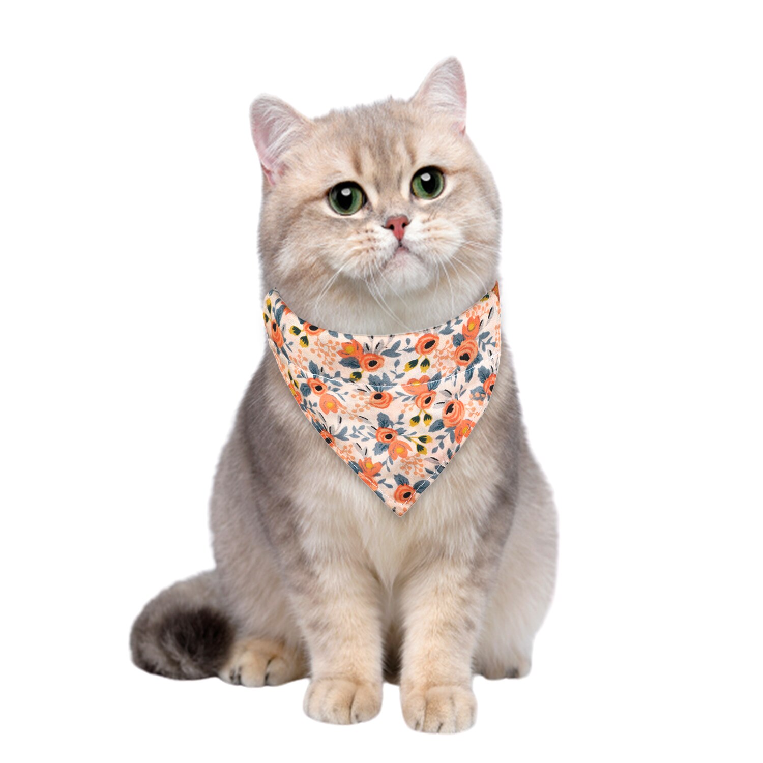 Collare per gatto con campane e simpatico motivo floreale papillon Bandana motivo floreale collari regolabili per cuccioli di gatto forniture per animali domestici