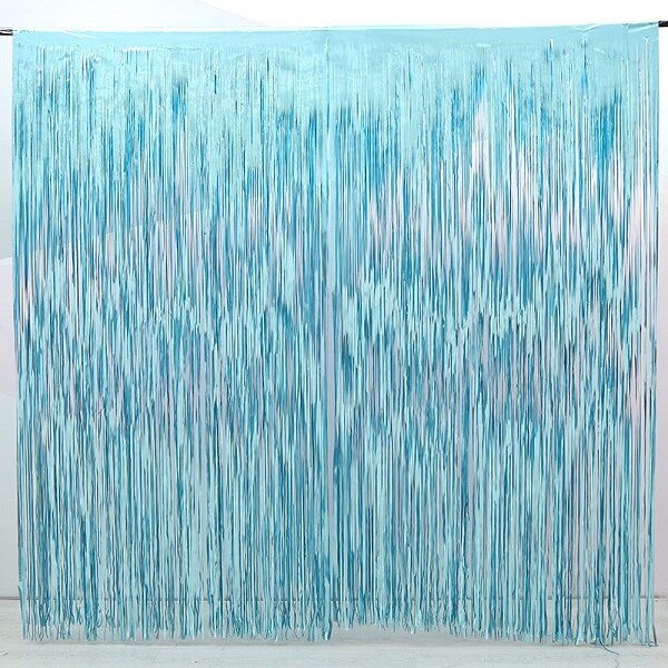 Rideau de décoration murale bleu clair et or Rose, 1x2M, arrière-plan de Photo d'halloween, mariage, fête d'anniversaire, fournitures de fête: Light Blue