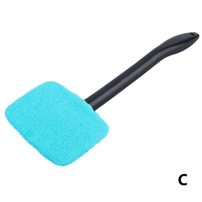 Multifunktion långt handtag biltvätt borste fiber bomull fönster verktyg rengöringsmedel vindruta bil glas torkare mikro  v1 l 3: C